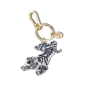White Tiger Bag Charm Keychain SOLAR ECLIPSE BRAND NEW